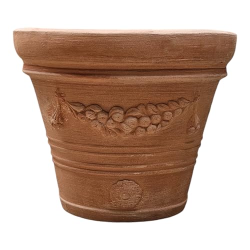 Blumentopf Terrakotta Pflanzgefäß Liscio Toscana limoni Toscana -Italienische Handarbeit- 25cm - 40cm ABSOLUT FROSTFEST Italienisches Terracotta (Festonata Toscana, 30cm) von Teramico