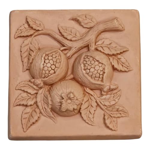 Deko Wandbilder -Früchte- Birnen, Limonen aus italienischem Terrakotta mit verschiedenen Motiven -frostfest und witterungsbeständig- "QUALITÄTSWARE" (Motiv 7) von Teramico