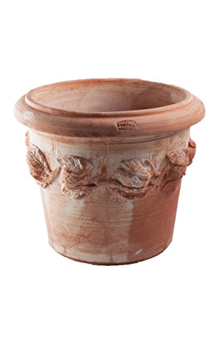 Teramico Blumentopf Pflanzgefäß Übertopf Italienisches Terrakotta inklusive Füße Conca Limoni -absolut frostfest- (20cm) von Teramico