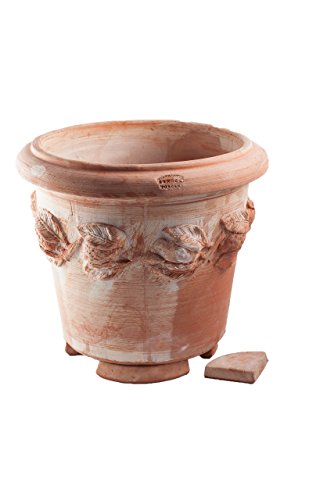 Teramico Blumentopf Pflanzgefäß Übertopf Italienisches Terrakotta inklusive Füße Conca Limoni -absolut frostfest- (25cm) von Teramico
