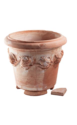 Teramico Blumentopf Pflanzgefäß Übertopf Italienisches Terrakotta inklusive Füße Conca Limoni -absolut frostfest- (48cm) von Teramico