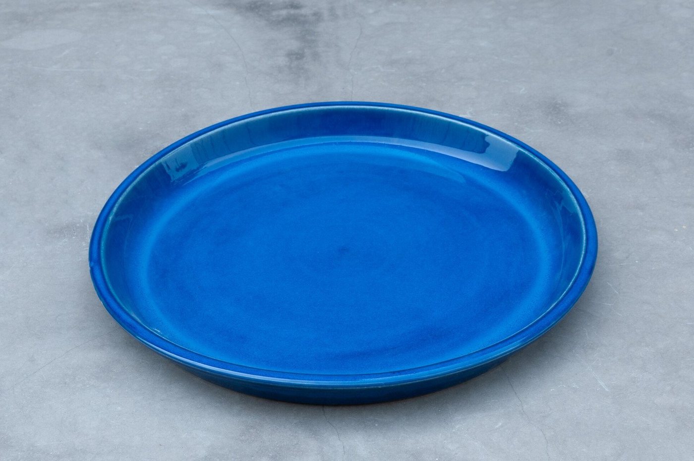 Teramico Blumentopfuntersetzer Pflanzteller 24cm Royal Blau Vogeltränke, 100% Frostfest von Teramico