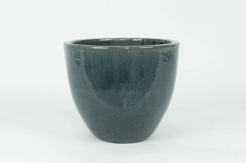 Teramico Pflanzkübel Blumentopf Keramik "EggPot" 23x20cm Falling Grau, 100% Frostfest von Teramico