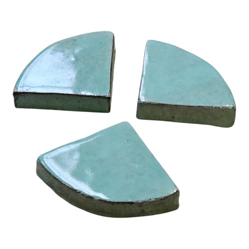 Teramico Untersetzer Füße für Blumentöpfe/Pflanzgefäße Blau Anthrazit Weiß Steinzeug glasiert -absolut frostfest- (Celadon Grün, 3er) von Teramico