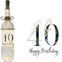 Flaschenlicht Geburtstag Happy Birthday| Mit Zahl von TerasworldDE