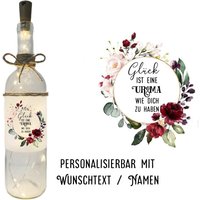 Flaschenlicht "Uroma" - Lichtflasche, Dekoflasche Mit Led Beleuchtung von TerasworldDE