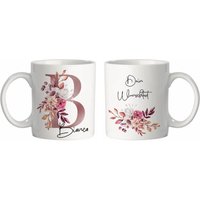 Tasse Personalisiert Mit Buchstabe Namen Wunschtext von TerasworldDE