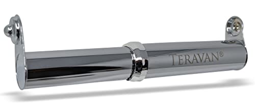 Teravan Edelstahl Standard Verlängerung - Moderner Look Metall Toilettenpapierhalter Federbelastete Ersatzspindel für größere Rollen Passend für Standard Befestigungen von Teravan
