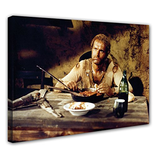 Terence Hill Bud Spencer- Der müde Joe - Bohnen - Die rechte und die Linke Hand des Teufels - Leinwand (120 x 80 cm) von Terence Hill