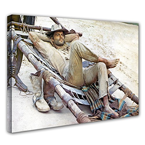 Terence Hill Bud Spencer- Der müde Joe - Pritsche - Die rechte und die Linke Hand des Teufels - Leinwand (120 x 80 cm) von Terence Hill