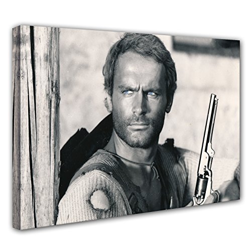 Terence Hill Bud Spencer - Der müde Joe - Revolver - Die rechte und die Linke Hand des Teufels - Leinwand (120 x 80 cm) von Terence Hill