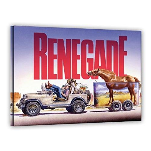 Terence Hill Bud Spencer Leinwand - Jeep - Renegade - Renato Casaro Edition (80 x 60 cm) von Terence Hill