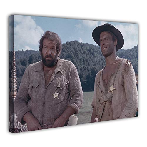 Terence Hill Bud Spencer Leinwand - Sheriffs - Die rechte und die Linke Hand des Teufels - Kunstdruck (120 x 80 cm) von Terence Hill