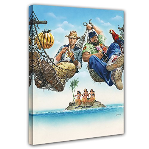 Terence Hill Bud Spencer Leinwand - Zwei ASSE trumpfen auf - Leinwand (60 x 80 cm) - Renato Casaro Edition (60 x 80 cm) von Terence Hill