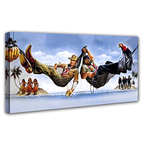 Terence Hill Bud Spencer Leinwand - Zwei ASSE trumpfen auf - Leinwand - Renato Casaro Edition (80 x 40 cm) von Terence Hill