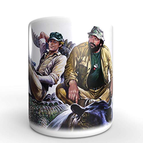 Terence Hill Das Krokodil und sein Nilpferd Bud Spencer - Tasse rund (330ml) von Terence Hill