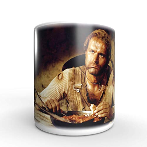 Terence Hill Der müde Joe - Bohnen - Die rechte und die linke Hand des Teufels Bud Spencer - Tasse rund (330ml) von Terence Hill