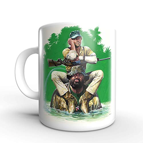 Terence Hill Slim und Tom - Das Krokodil und Sein Nilpferd Bud Spencer - Tasse rund (330ml) von Terence Hill