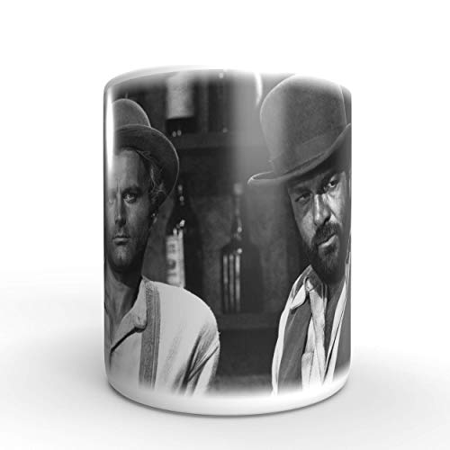 Terence Hill Vier Fäuste für EIN Halleluja - Bar Bud Spencer - Tasse rund (330ml) von Terence Hill