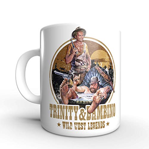 Trinity and Bambino - Wild West Legends - Terence Hill und Bud Spencer - Tasse rund (330ml) von Terence Hill