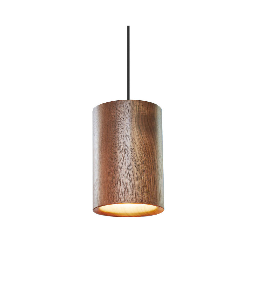 Terence Woodgate - Solid Pendelleuchte Cylinder Walnut von Terence Woodgate