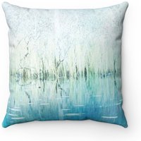 Blue Water Floral Dekokissen, Geschenk Für Sie, Home Decor von TeriKaiDesigns