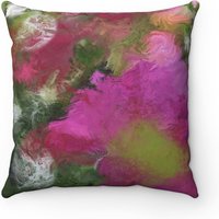 Rosa Azalea Blumen-Polyester-Quadrat-Kissen, Geschenk Für Sie, Wohnkultur, Sommer, Frühling, Innendekoration von TeriKaiDesigns