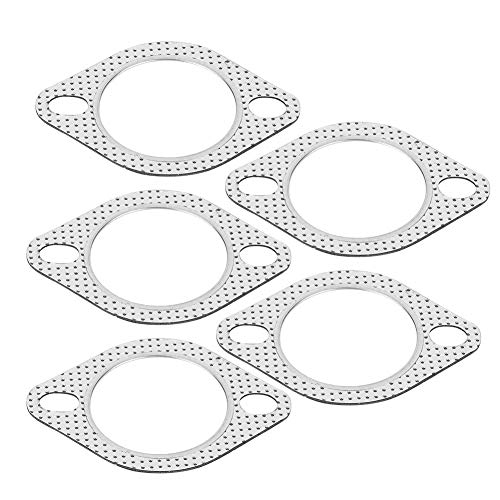 Auspuffdichtung Hochtemperatur-Auspuffdichtung Turbo-Fallrohr 2,5"Aluminiumlegierung Verteiler Kollektor Flanschdichtung 2 Schrauben von Terisass