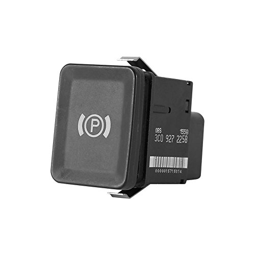 Terisass Autohandbrems-Parkschalter Not-Feststellbremsentaste 3C0 927 225C 3C0 927 225B, Schwarz, Drucktaste, Auf-Auf-An, Druckknopf von Terisass