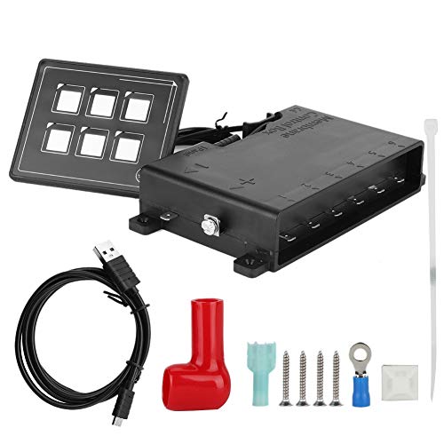 6-Gang-Schalttafel 12-24 V Auto Universal 6P LED-Touch-Membran-Bedienfeldschalter Elektronisches Zubehör von KIMISS