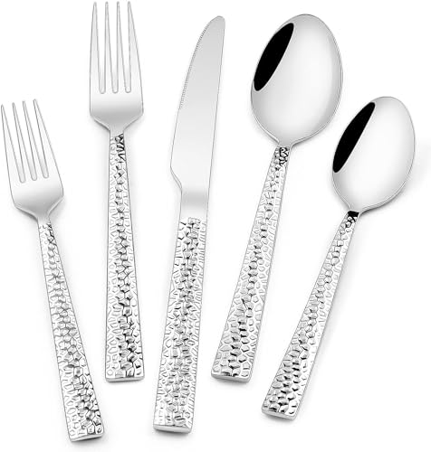 Terlulu Besteck Set 6 Personen, 30 teilig Edelstahl Besteckset, Essbesteck Set mit Messer Gabel Löffel, Hochwertiges Edelstahlbesteck, Hochglanzpoliert & Spülmaschinenfest von Terlulu