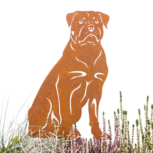 Terma Stahldesign Edelrost Hund Verschiedene Rassen, Handmade Germany, tolle gartendeko aus Rost-Metall, deko rostoptik, Rostfiguren Tiere, rostfiguren Garten, Rostdeko (Rottweiler) von Terma