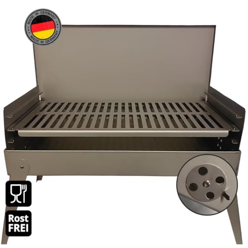 Terma Mobiler Klappgrill Holzkohle-Grill aus Edelstahl Taschengrill für Camping Campinggrill klappbar Reisegrill Trekking Outdoor Grill-Spaß Barbecue Camping picknick grill Angel Reise Festival von Terma