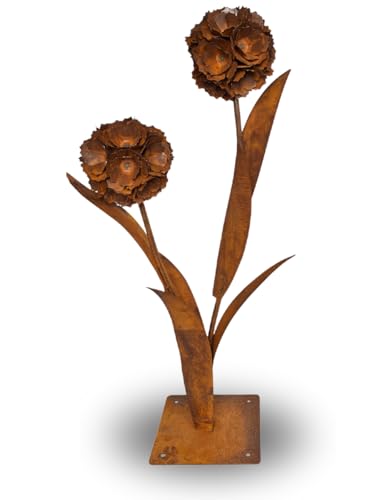 Terma Rost 3D Pusteblume XXL 120cm Höhe Pusteblume Gartendeko rost Gartenfigur groß Metallfigur Garten Schild Dekostecker Rostgartendeko rostdeko Gartendeko Metall deko Metallstecker Edelrost von Terma