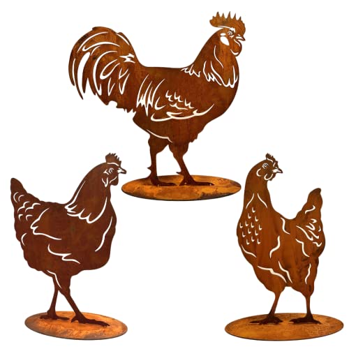 Terma Stahldesign Edelrost Hühner Set – Lebensgroße Metallfiguren zum Hinstellen – Handgefertigte Gartendeko in Rostoptik – Wetterfeste Tierfiguren aus Metall – Handmade in Germany Terma Stahldesign Edelrost Hühner Set – Lebensgroße Metallfiguren zum Hinstellen – Handgefertigte Gartendeko in Rostoptik – Wetterfeste Tierfiguren aus Metall – Handmade in Germany von Terma