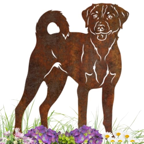 Terma Stahldesign Edelrost Hund Verschiedene Rassen, Handmade Germany, tolle gartendeko aus Rost-Metall, deko rostoptik, Rostfiguren Tiere, rostfiguren Garten, Rostdeko (Appenzeller Sennenhund) von Terma