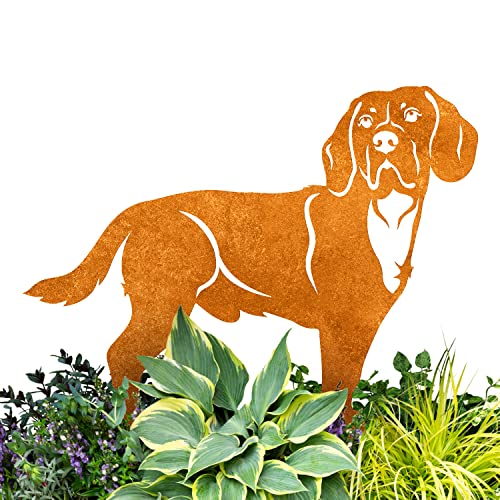 Terma Stahldesign Edelrost Hund Verschiedene Rassen, Handmade Germany, tolle gartendeko aus Rost-Metall, deko rostoptik, Rostfiguren Tiere, rostfiguren Garten, Rostdeko (Beagle) von Terma