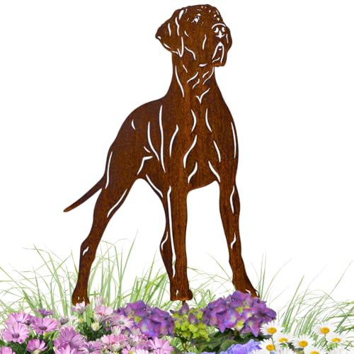 Terma Stahldesign Edelrost Hund Verschiedene Rassen, Handmade Germany, tolle gartendeko aus Rost-Metall, deko rostoptik, Rostfiguren Tiere, rostfiguren Garten, Rostdeko (Deutsche Dogge) von Terma