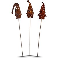 3Er Set Xxl Rost Winterzwerg - Wichtel Gartenstecker 118 cm 3Er Set Xxl Rost Winterzwerg - Wichtel Gartenstecker 118 cm von TermaStahldesignShop