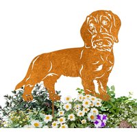 Rauhaar Dackel Edelstahl - Oder Rostfigur von TermaStahldesignShop