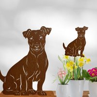 Rostfigur Jack Russel Terrier von TermaStahldesignShop