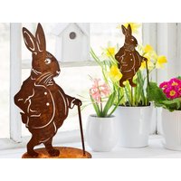Rostfigur Osterhasen Mann Rostfigur Osterhasen Mann von TermaStahldesignShop
