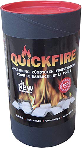 Quickfire 1000 Anzünder Kaminanzünder Grillanzünder Ofenanzünder Anzünder für Kamine, Kaminöfen, Zündbeutel + gratis 1 Stück Rotthues Feuerzeug von TermaTech