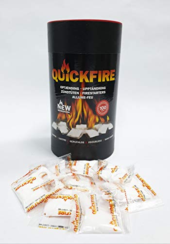 Quickfire 500 Anzünder Kaminanzünder Grillanzünder Ofenanzünder Anzünder für Kamine, Kaminöfen, Zündbeutel + gratis 1 Stück Rotthues Feuerzeug von TermaTech