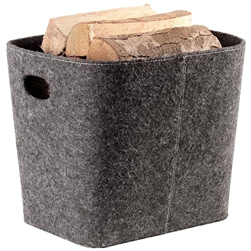 TermaTech | Holzkorb Filz | 365×435×355 mm | Dunkelgrau TermaTech | Holzkorb Filz | 365×435×355 mm | Dunkelgrau von Klimaworld