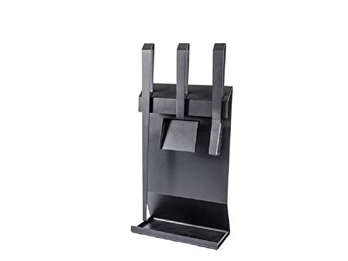 TermaTech Kaminbesteck"Edge Stand" Stahl schwarz beschichtet 3-teilig 90-188 von TermaTech