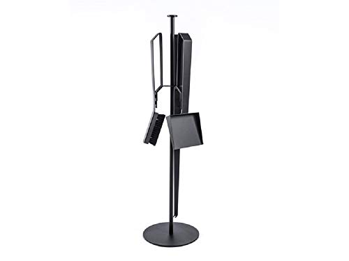 TermaTech Kaminbesteck "Edge round" Stahl schwarz beschichtet 3-teilig 90-190 von TermaTech