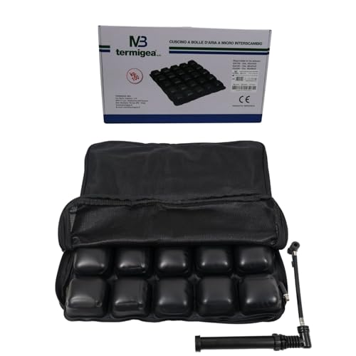 TERMIGEA Aufblasbares Anti-Dekubitus-Kissen mit Druckregulierungspumpe mit 25 Zellen, Höhe 5 cm, CA100 zur Vorbeugung von Druckgeschwüren. von Termigea