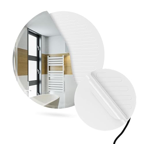 Termofol Heizfolie 230v unter Wandspiegel - Heizmatte Anti-Dampf fur Badezimmer - Badspiegel Heizung Elektrisch - Spiegelheizung Wandheizung Folie - Oval - ⌀ 30 cm((30W) von Termofol