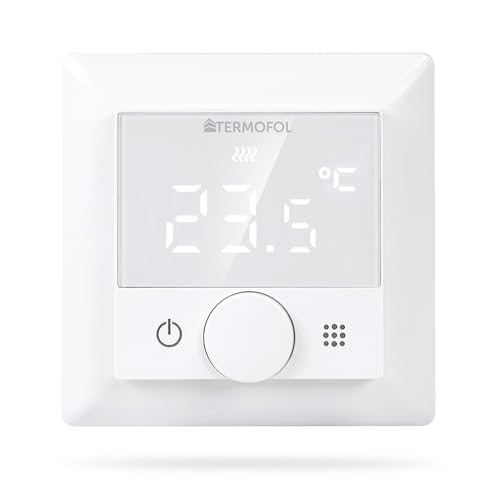 Termofol Heizungsthermostat TF-H5 - Heizkörperthermostat IP20 - Thermostat Fußbodenheizung - Thermostat für Heizfolie - Smart Home Gadgets - Thermostat Heizung - Smarthome - Weiß von Termofol
